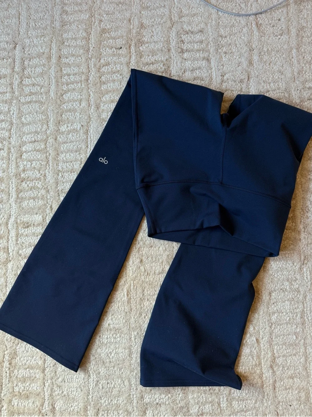 ALO Yoga Navy High-Rise flare leggings